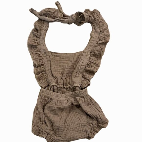 Toddler Infant Baby Girl Ruffle Sleeve Backless Romper Bodysuit Jumpsuit Outfit - Picture 3 of 7